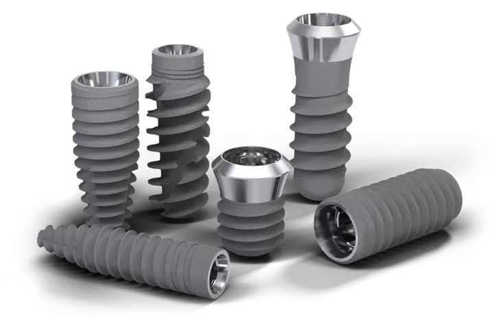 Straumann diş implantı fikstürleri — titanyum implant gövdeleri